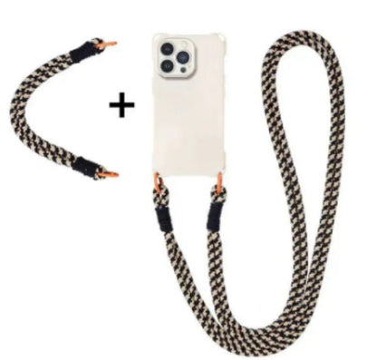 Newly Arrived at Buy Center: New Four-corner Lanyard Phone Case White Long And Short Rope