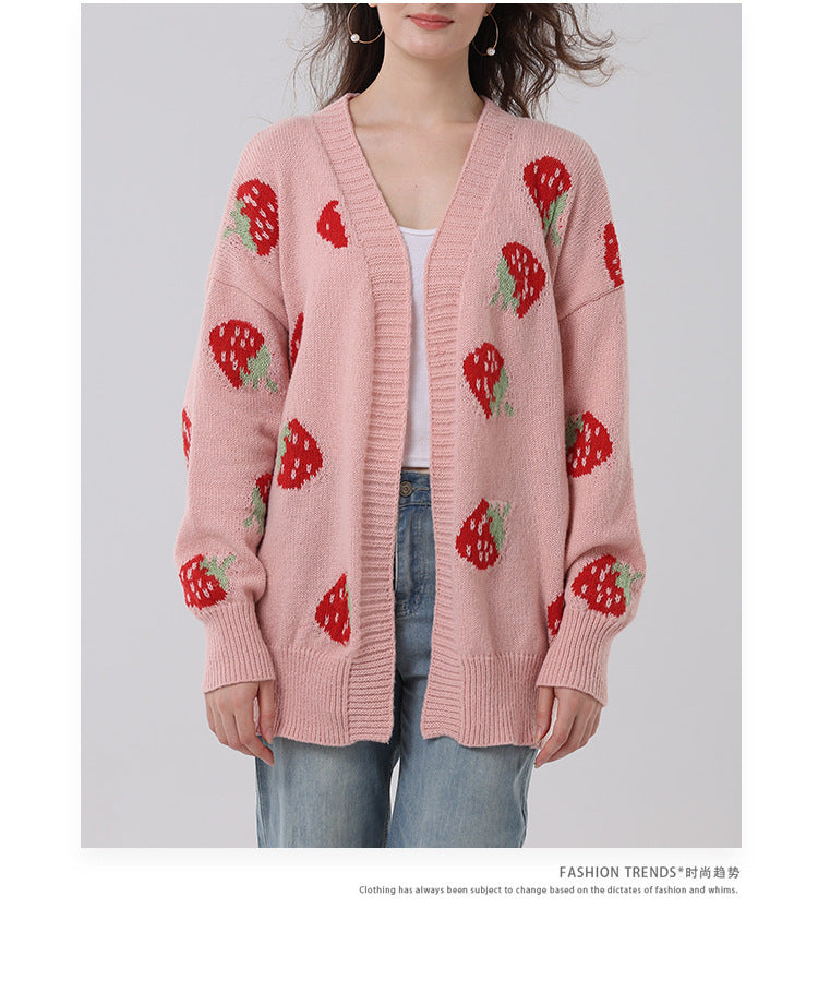 Newly Released at Buy Center: Women's Comfort And Casual Strawberry Sweater