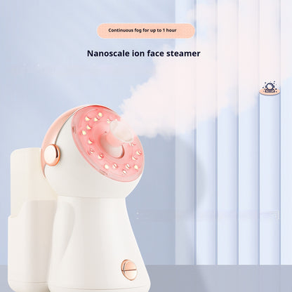 Vapeur faciale avec nano-spray ménager léger, hydratant et humidifiant, spray chaud, lumière colorée à 7 couleurs