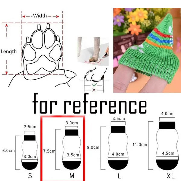 4 Pcs Christmas Red Elk Dog Knitted Pet Socks Cartoon Cute Puppy Cat Socks Dog Foot Covers Poodle Teddy Socks Buy Center