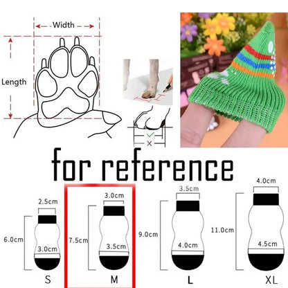 4 Pcs Christmas Red Elk Dog Knitted Pet Socks Cartoon Cute Puppy Cat Socks Dog Foot Covers Poodle Teddy Socks Buy Center