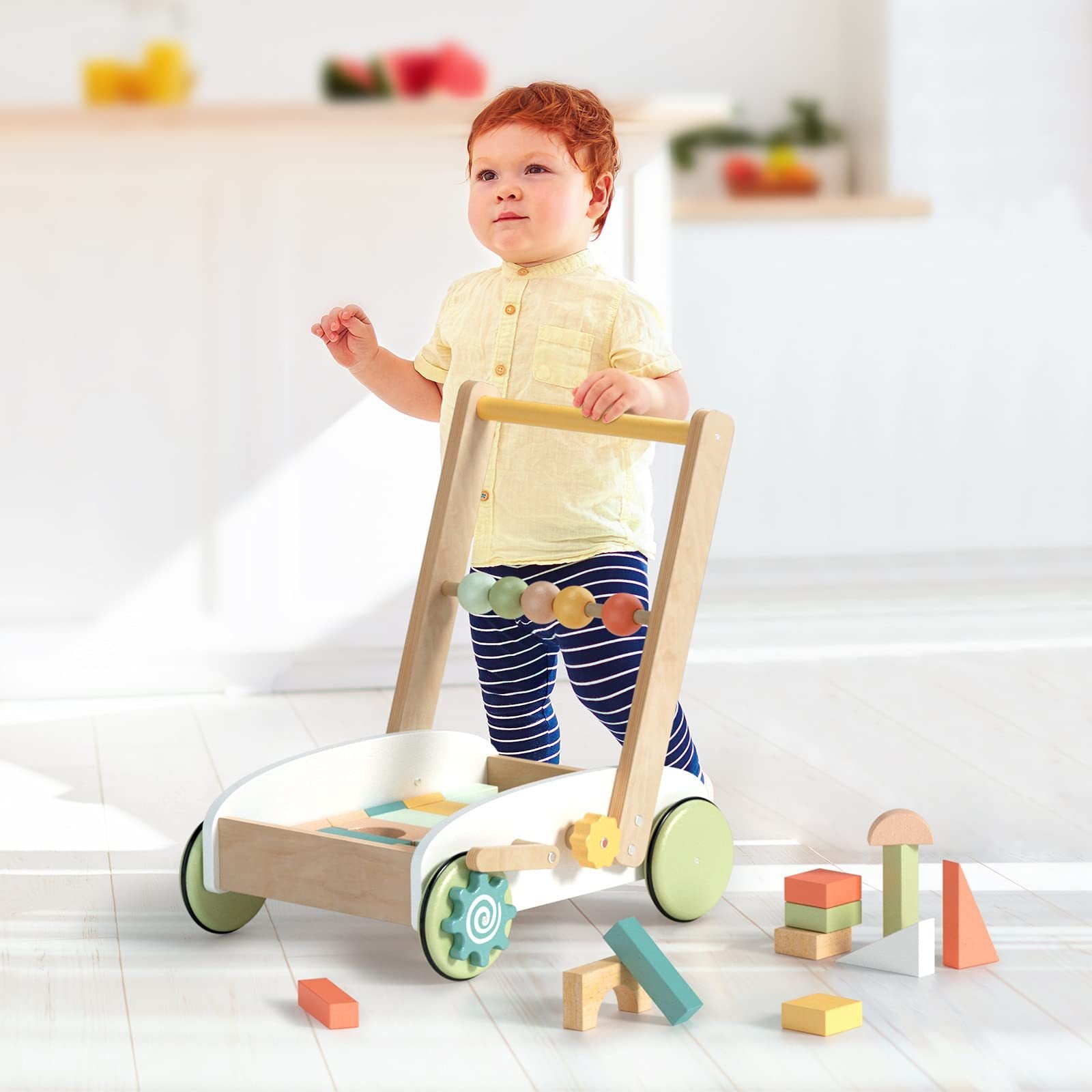 Hot New Items at Buy Center: ROBOTIME Baby Walker Push Along Walking Anti-o-leg Bouncer Toddler Activity