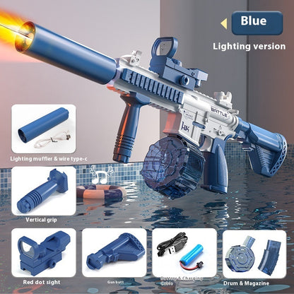 Newly Arrived at Buy Center: Fire-breathing Second Generation M416 Water Gun Large Capacity Electric Continuous M416 Water Gun Blue