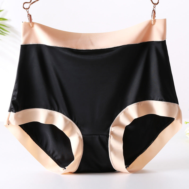 Hot New Items at Buy Center: High Waist Satin Plus Size Underwear Black