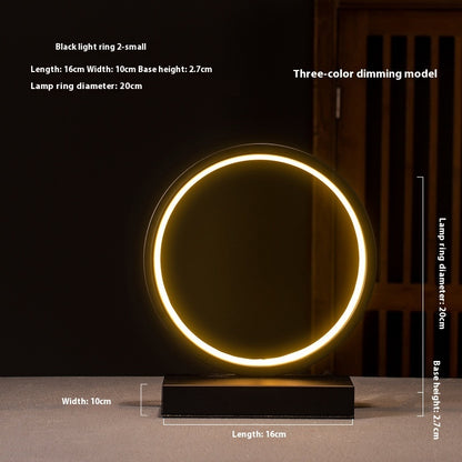 Fresh Arrivals at Buy Center: New Chinese Style Creative Zen Decoration Home Backflow Incense Living Room LED Lamp Ring B 20cm