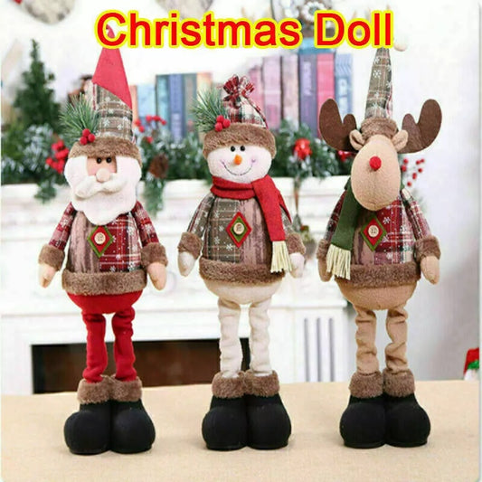 Cute Christmas Plush Toy Long Leg Standing Santa Clause-Snowman Reindeer Doll | Home, Garden & Furniture3 | Buy Center