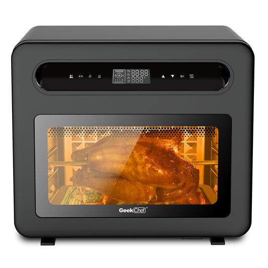 Geek Chef Steam Air Fryer Toast Oven Combo , 26 QT Steam Convection Oven Countertop , 50 Cooking Presets, With 6 Slice Toast, 12 In Pizza, Black Stainless Steel. Prohibited From Listing On Amazon | Home Improvement2 | Buy Center