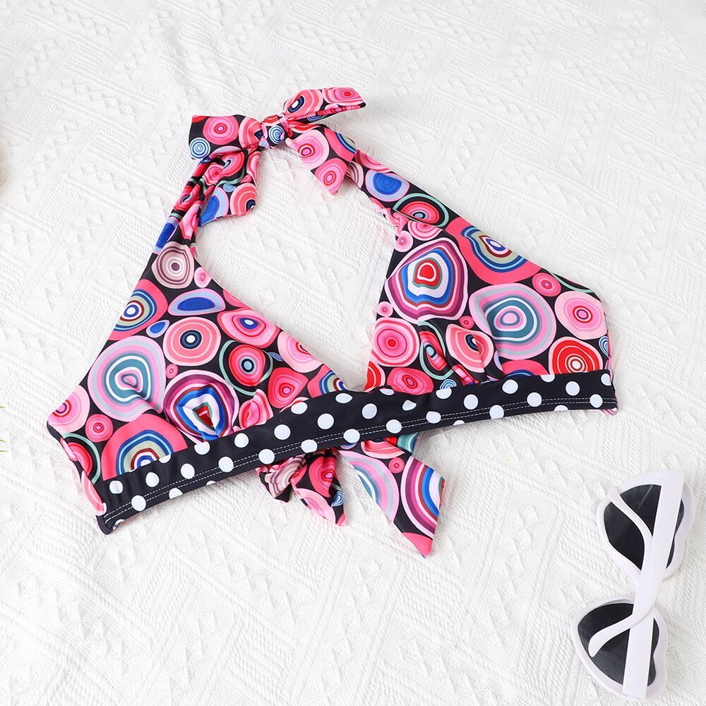 Fresh on the Scene at Buy Center: Women's Printed High Waist Split Bikini Suit