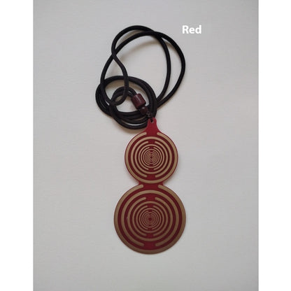 Buy Center Excellence-Polarized Disc Double-sided MWO Energy Multi-wave Oscillation Multi-frequency Gourd Pendant Red