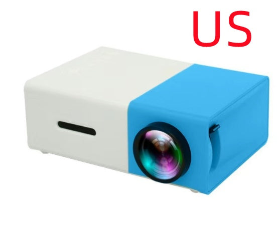 Portable Projector 3D Hd Led Home Theater Cinema HDMI-compatible Usb Audio Projector Yg300 Mini Projector Blue US