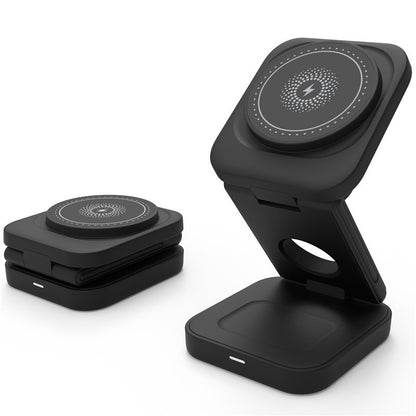 Newly Released at Buy Center: Three-in-one Magnetic Wireless Charger Folding Black UA28