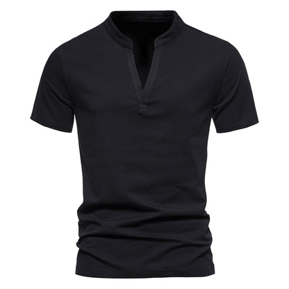 Newly Released at Buy Center: Men's Deep V-neck Short-sleeved T-shirt Stretch Bottoming Shirt