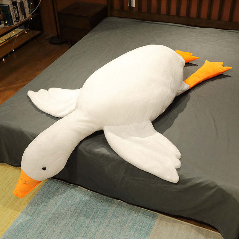 Hot New Items at Buy Center: Removable And Washable Big White Geese Leg-supporting Pillow Plush Toy White