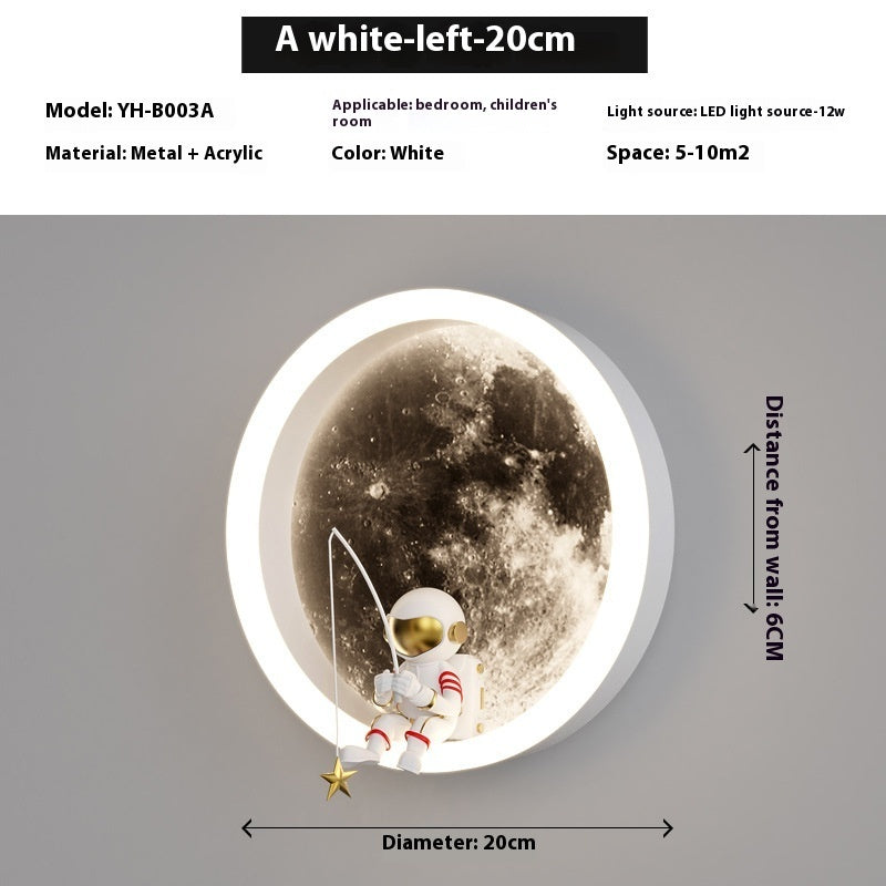 Hot New Items at Buy Center: Internet Celebrity Moon Wall Lamp Modern Minimalist YHB003A White