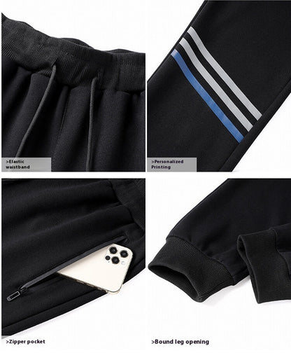 Hot New Items at Buy Center: Men's Casual Sports Pure Cotton Hooded Sweater Trousers Two-piece Set