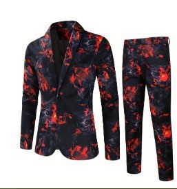 Newly Released at Buy Center: Men's Digital Printing Leisure Suit Outfit Top Pants XFTZD8