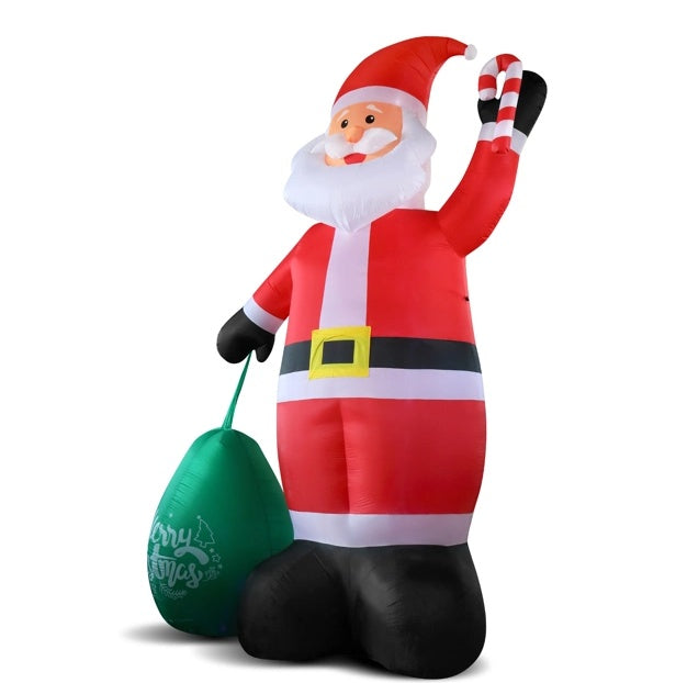 Giant Inflatable Santa Claus With Large Gift Bag Buy Center