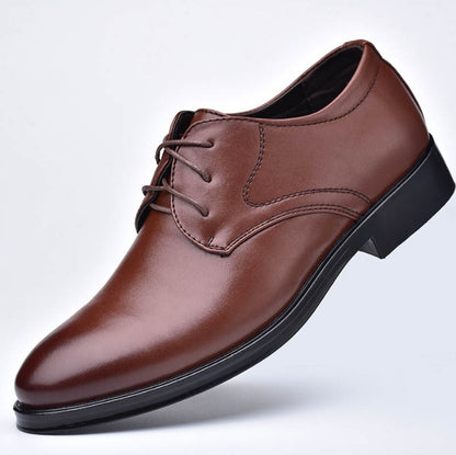 Black Shoes With Pointed Toe For Men Brown