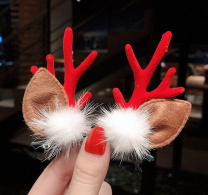 Mori Style Deer Hairpin A Pair Of Hairclips Children's Cute Christmas Headband Buy Center