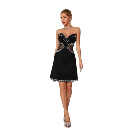 Sexy Cutout Tube Top Bubble Beads Dress Buy Center