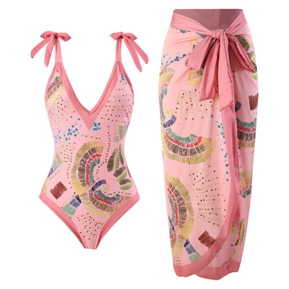 Hot New Items at Buy Center: Beach Hot Spring Swimsuit French Retro One-piece Bikini