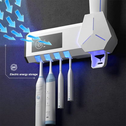 Hot New Items at Buy Center: Toothbrush Sterilizer Adopts A Dual Mode Wall Mounted UVC Ultraviolet Active Circulating Sterilization System White