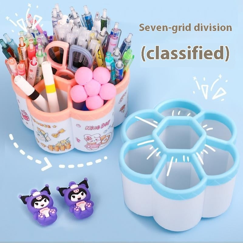 Just Arrived at Buy Center: Portable Hand Account 360-degree Rotating Pen Holder Large Capacity Storage Box Primary School Student Desktop Pen Container Creative Fashion