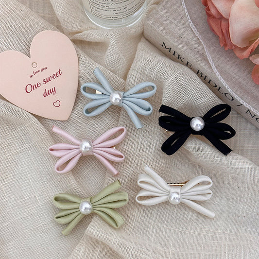 Side Clip Bangs Pearl Bow A Pair Of Hairclips Duckbill Clip | Jewelry & Watches4 | Buy Center