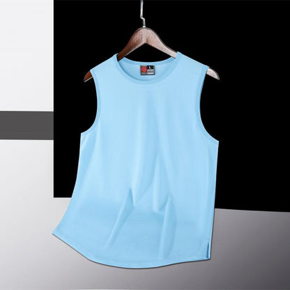 Fresh on the Scene at Buy Center: Wide Shoulder Sleeveless Training Wear Quick-drying Jersey Sky Blue