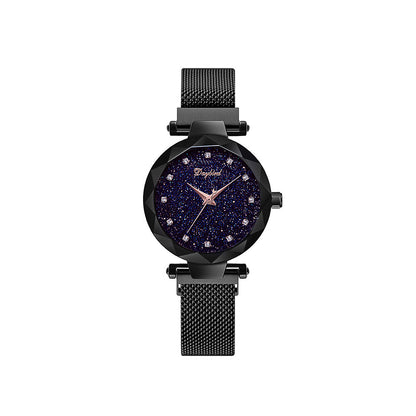 Montre à quartz magnétique étanche tendance Starry Sky Lady