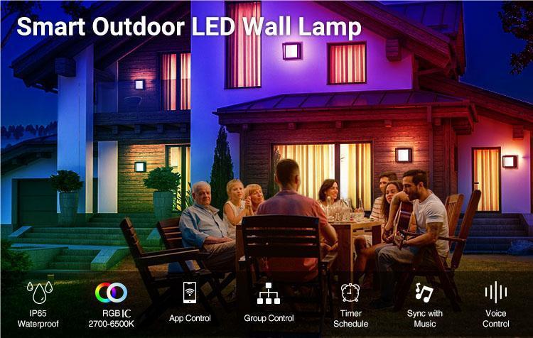 Newly Released at Buy Center: Outdoor Waterproof Wall Lamp Graffiti WiFi Magic Color Remote Control Voice Control