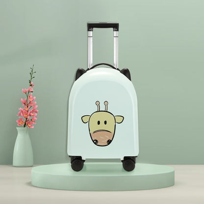 Fresh Arrivals at Buy Center: 18-inch Trolley Case Printed Pattern Luggage Small Children Suitcase Boarding Bag Suitcase Cartoon Cow 18 Inches