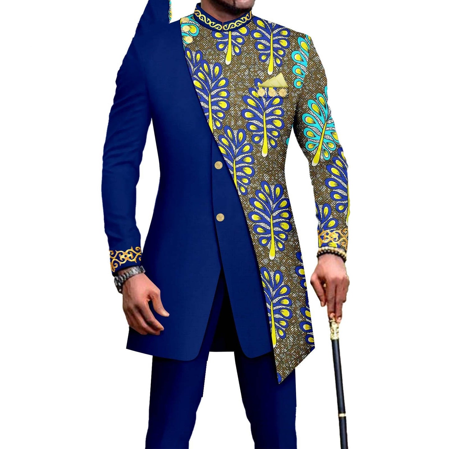 Traje de dos piezas ajustado de talla L para hombre africano de One Piece Dropshipping