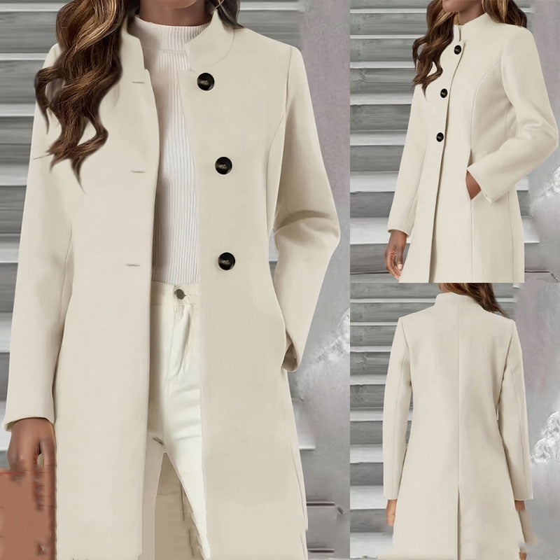 European And American Temperament Slim Fit Elegant Woolen Coat | Women's Clothing-Outerwear & Jackets-Bas | Buy Center