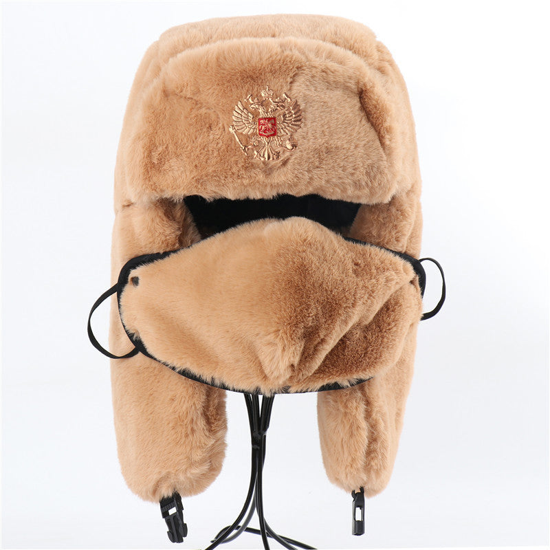 Ushanka Men And Women Imitation Rabbit Fur Outdoor Earmuffs Hat