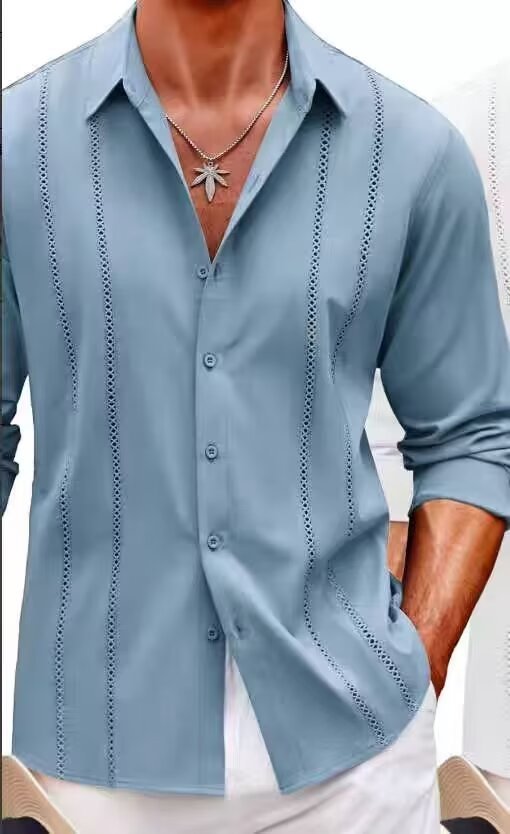 Just Arrived at Buy Center: Men's High-end Non Ironing Slim Fit Shirt Light Blue