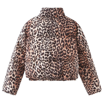 Buy Center Hot Pick-Women's European And American Leopard-print Padded Loose Cotton-padded Jacket