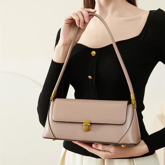 Newly Released at Buy Center: New Summer French Shoulder Bag For Women Taro Powder