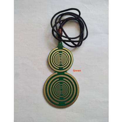 Buy Center Excellence-Polarized Disc Double-sided MWO Energy Multi-wave Oscillation Multi-frequency Gourd Pendant Green