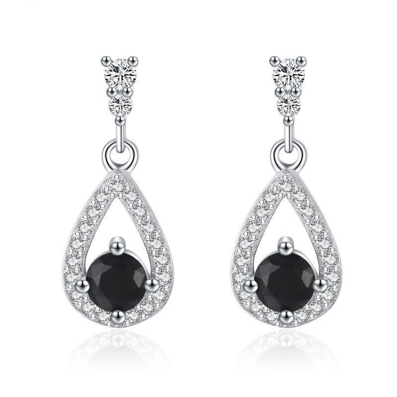 Now Available at Buy Center: Drop-shaped Zircon Ring Flashing All-match Earrings