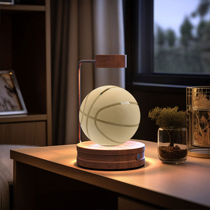 Crystal Ball Cosmic Dinosaur Indoor Night Light USB Power Warm Bedside Light Birthday Gift Night Lamp Basketball Dark wood