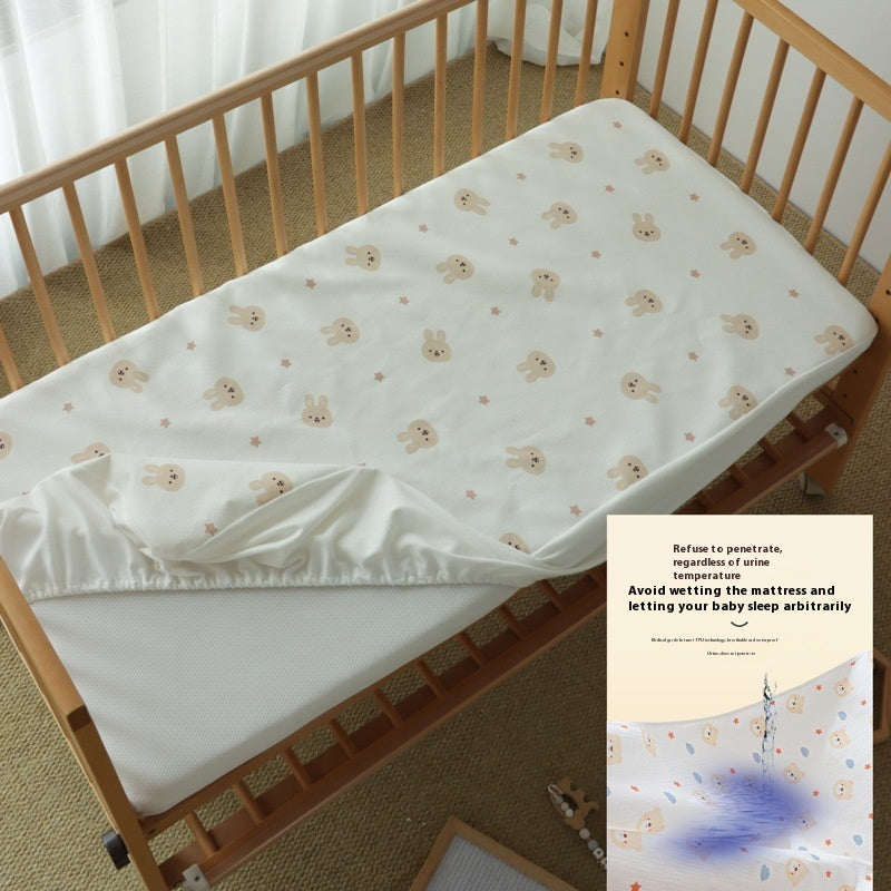 Newly Released at Buy Center: Crib Fitted Sheet Cotton Knitted Newborn Star Rabbit Urine Separation