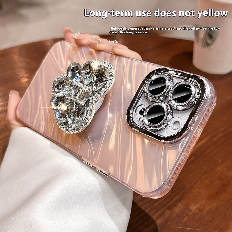 Hot New Items at Buy Center: Lens Protector Rhinestone Love Bracket Phone Case