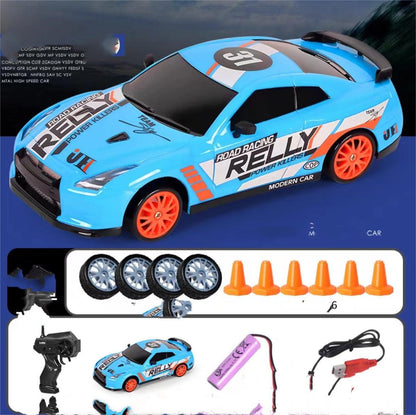 2.4G Drift Rc Car 4WD RC Drift Car Toy Remote Control GTR Model AE86 Vehicle Car RC Racing Car Toy For Children Christmas Gifts 124 Track GTR Standard