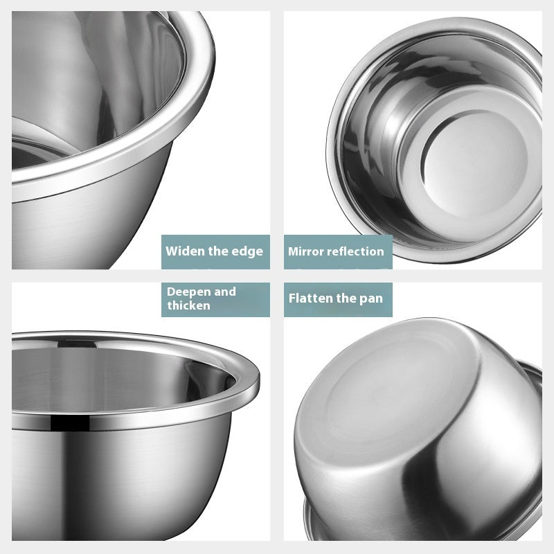 304 Food Grade Stainless Steel Basin Thickened Vegetable Washing Bowl Multi-purpose Buy Center