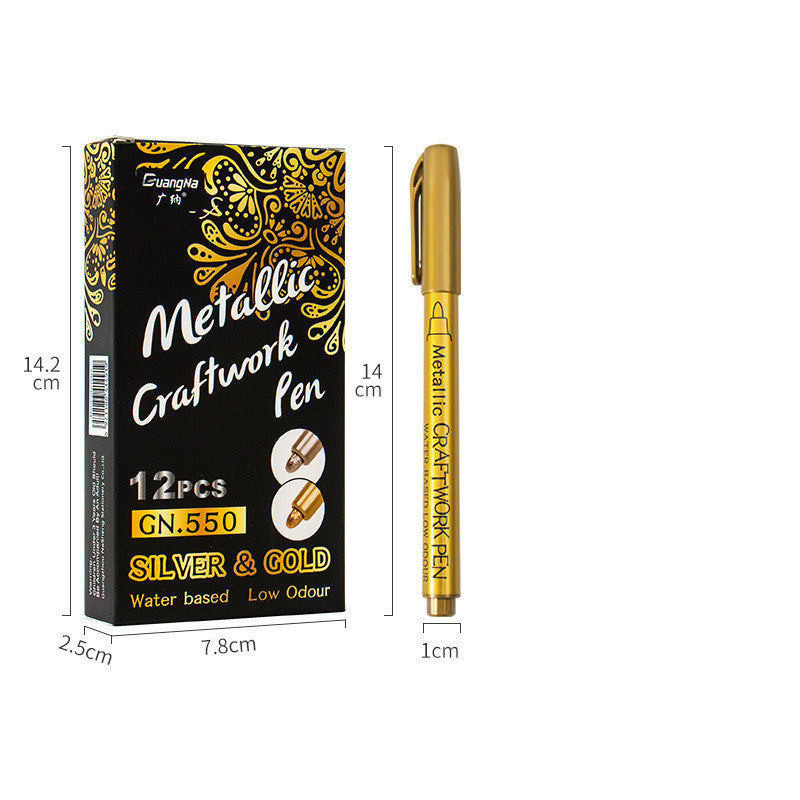 Trending Now at Buy Center: English Packaging Metal Paint Pen Gold