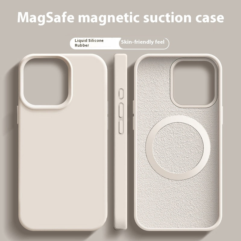 Fresh Arrivals at Buy Center: Phone Case Magnetic Liquid Silicone Antique White