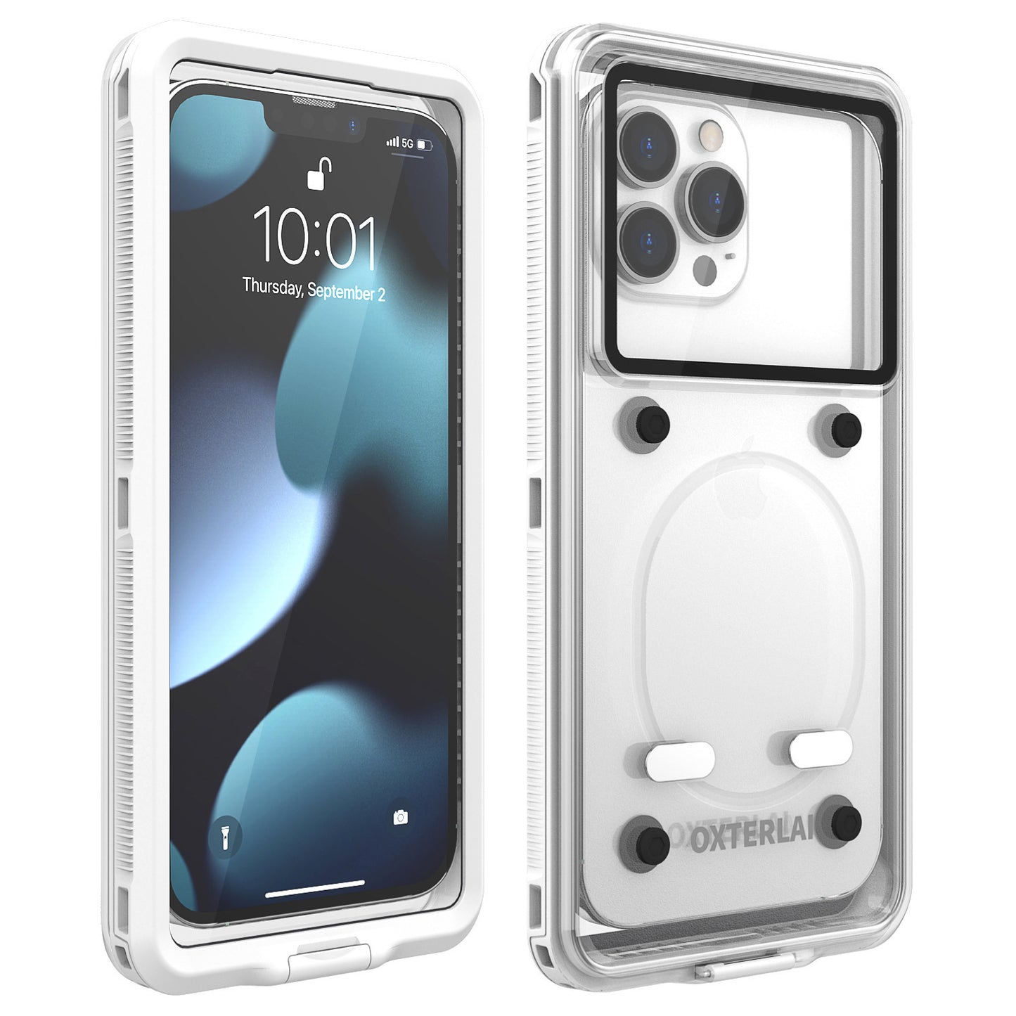 Just Arrived at Buy Center: Waterproof Phone Case Rider Bracket All-inclusive Diving Protective Shell White