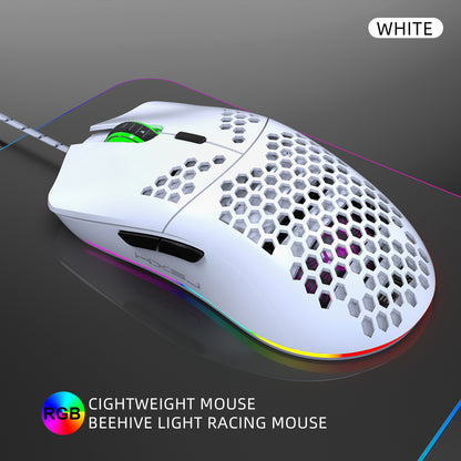 Buy Center Top Rated-Lightweight Honeycomb Shell Hole Game Wired Mouse