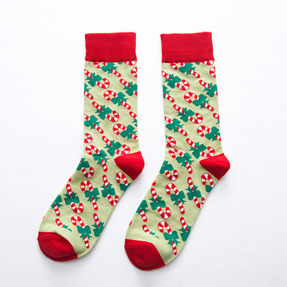 Santa Claus Snowman Elk Socks Festive Buy Center